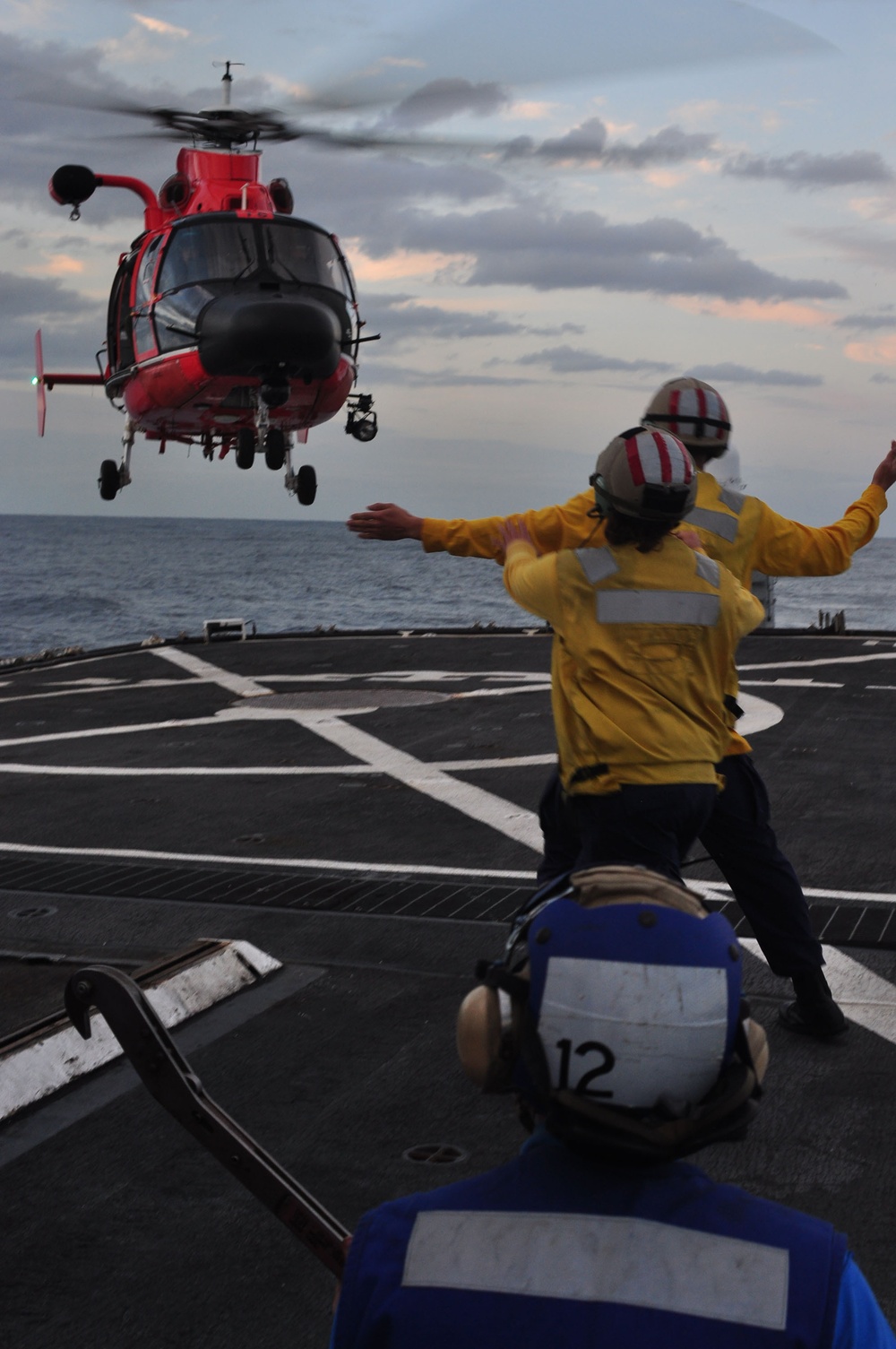 Coast Guard Cutter Rush Flight Deck Operations