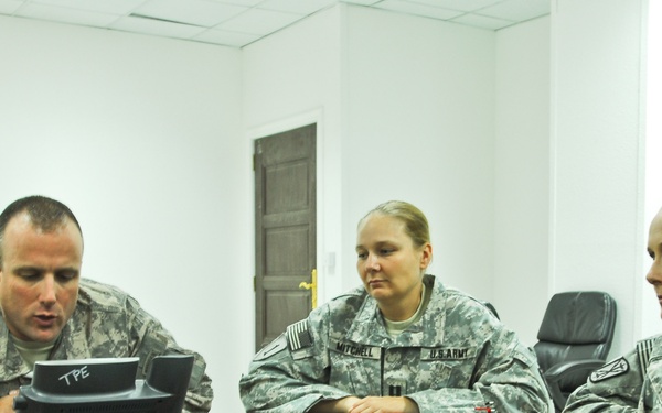 17th Fires Brigade Soldiers gather for interview