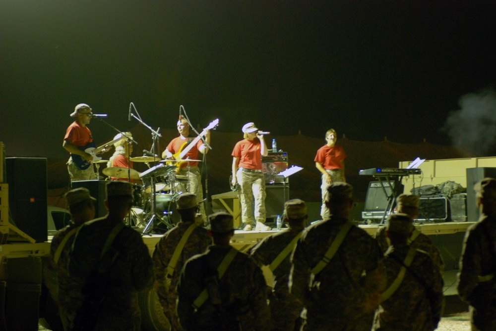 82nd Rock Band performs in southern Afghanistan