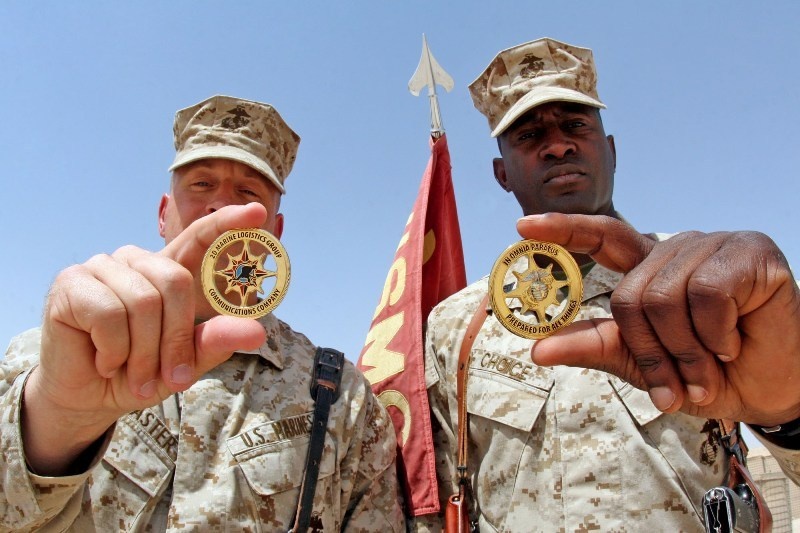 Unit coin more than shiny metal for Communications Marines