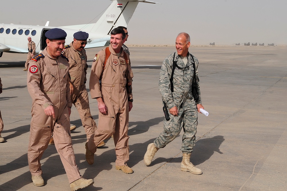 Iraqi, U.S. Air Force work hand in hand to support the drawdown of forces