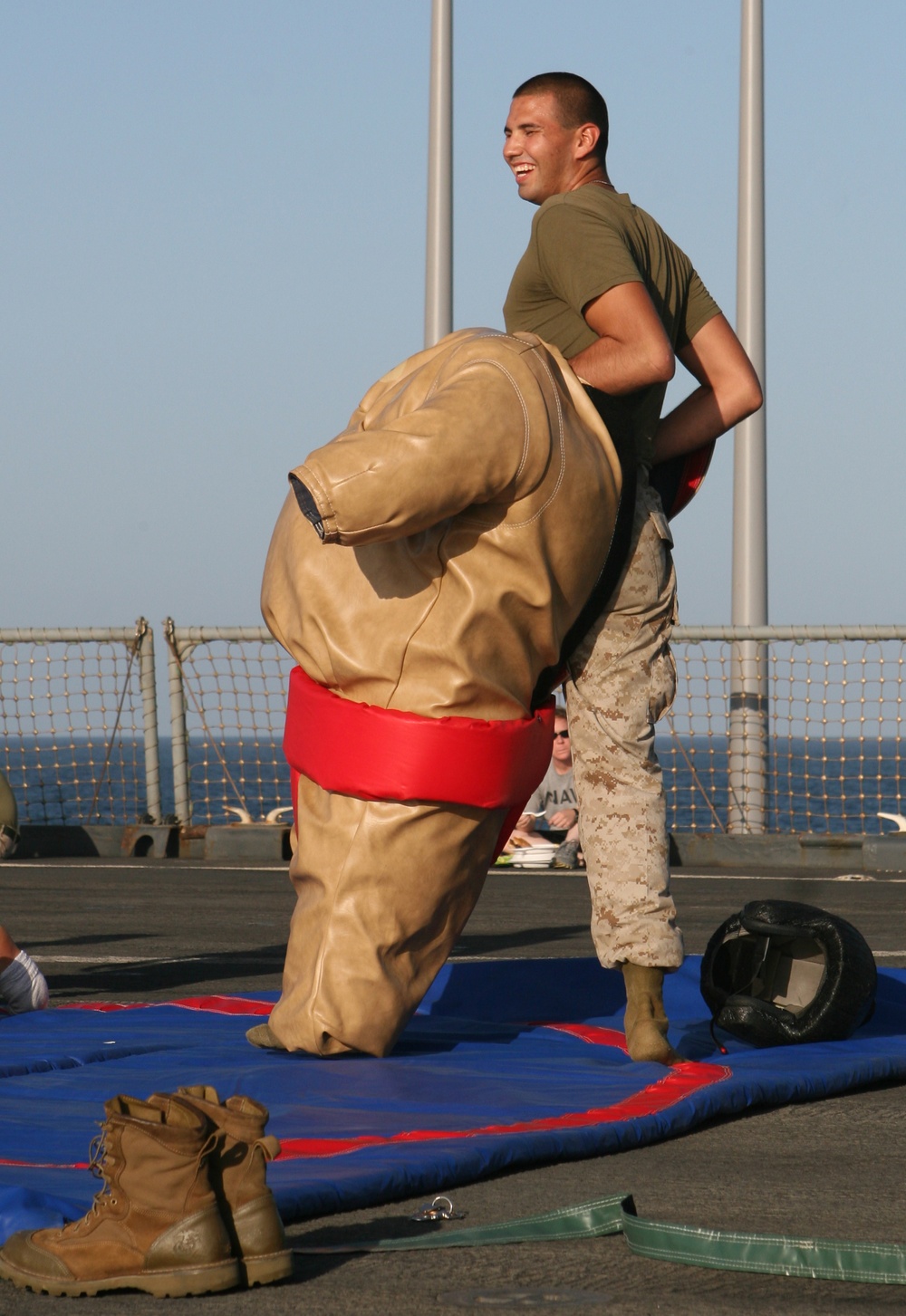 22nd MEU Marines, USS Fort McHenry Sailors enjoy 'Steel Beach' picnic