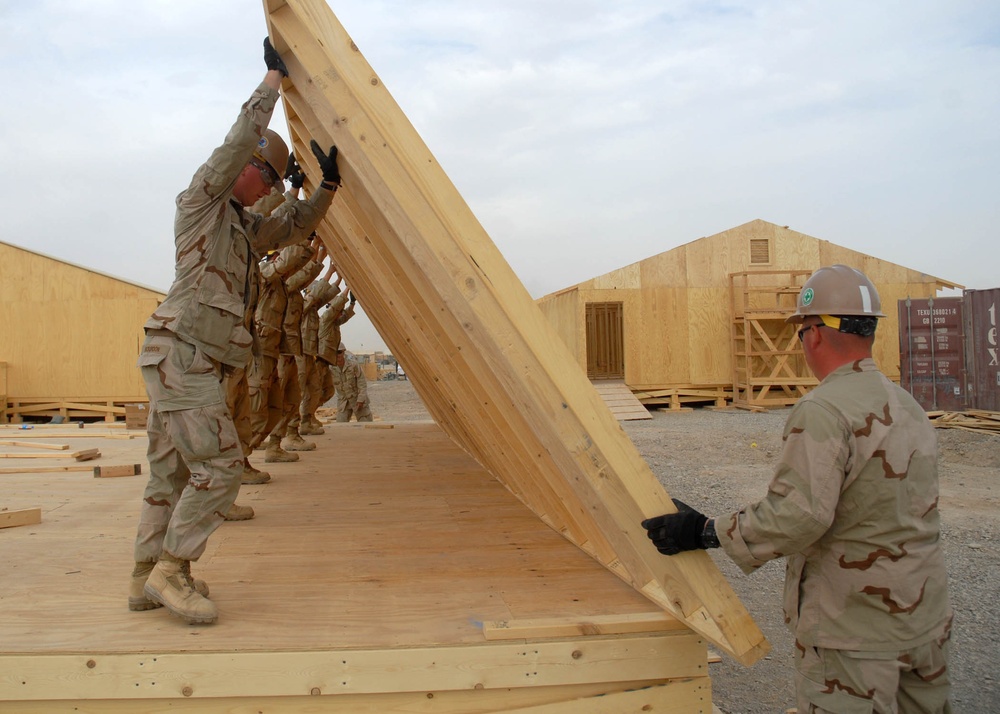 NMCB-74 Builds Super SWA-Huts