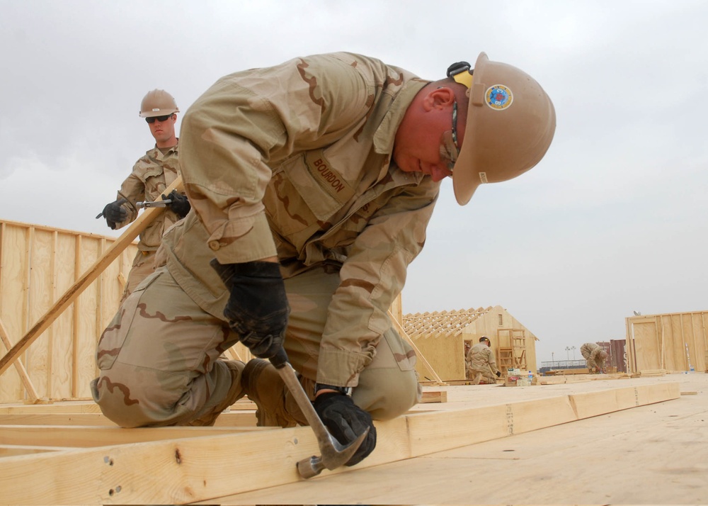 NMCB-74 Builds Super SWA-Huts