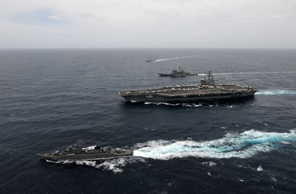 USS Ronald Reagan action