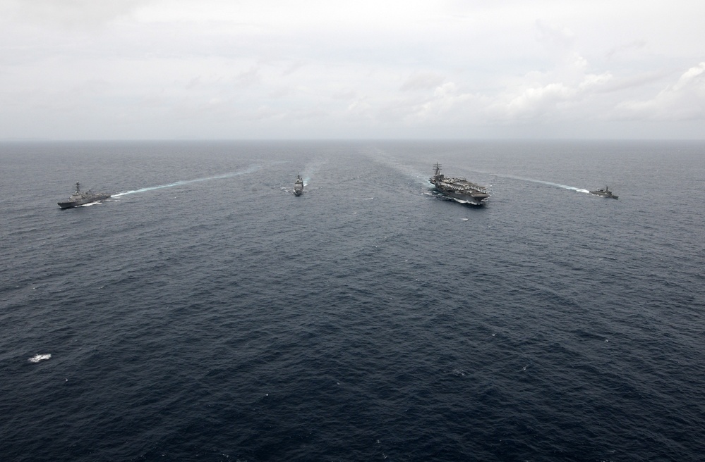 USS Ronald Reagan action