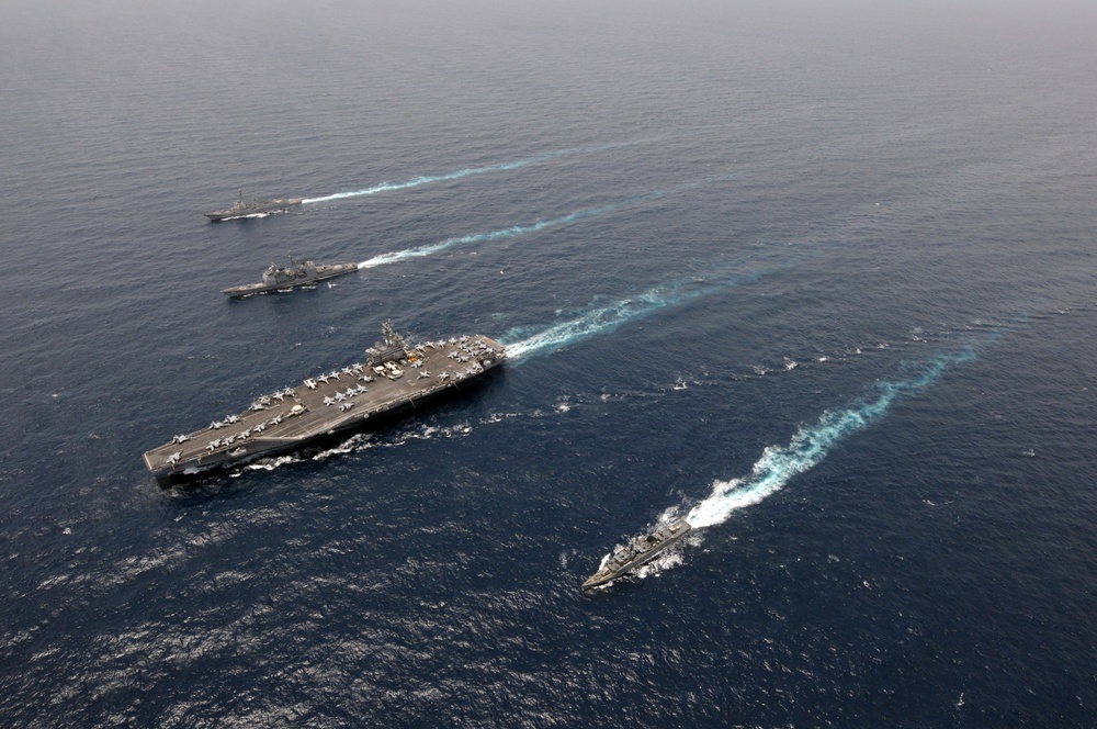 USS Ronald Reagan action