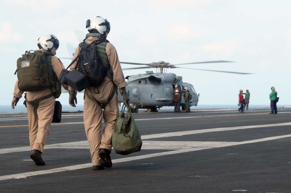 At sea aboard the USS Nimitz