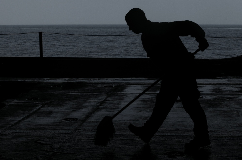 At sea aboard the USS Nimitz