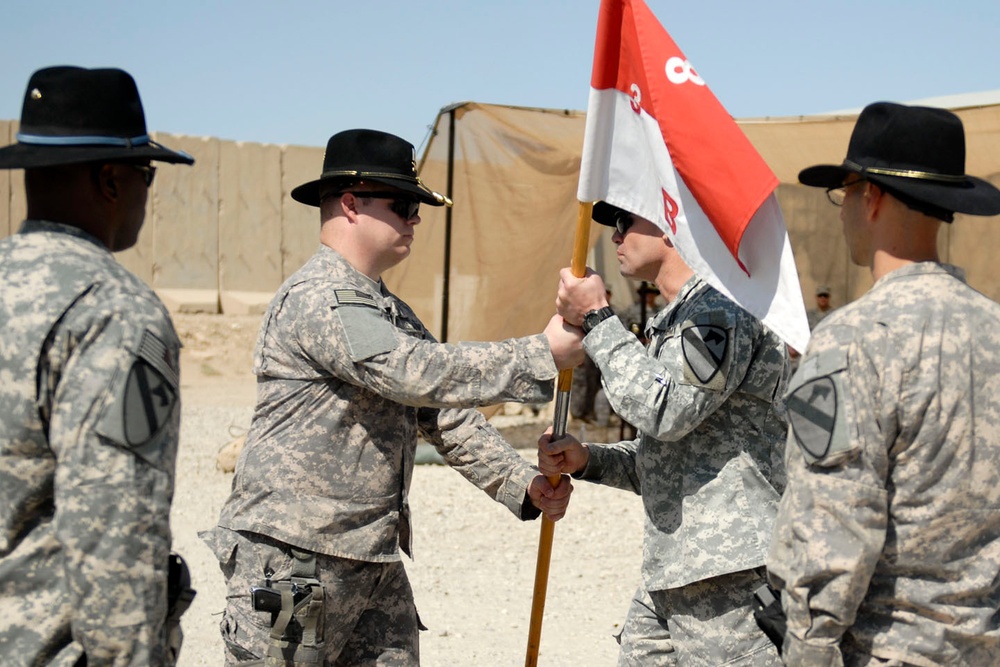 Company change of command brings father and son together in Mosul