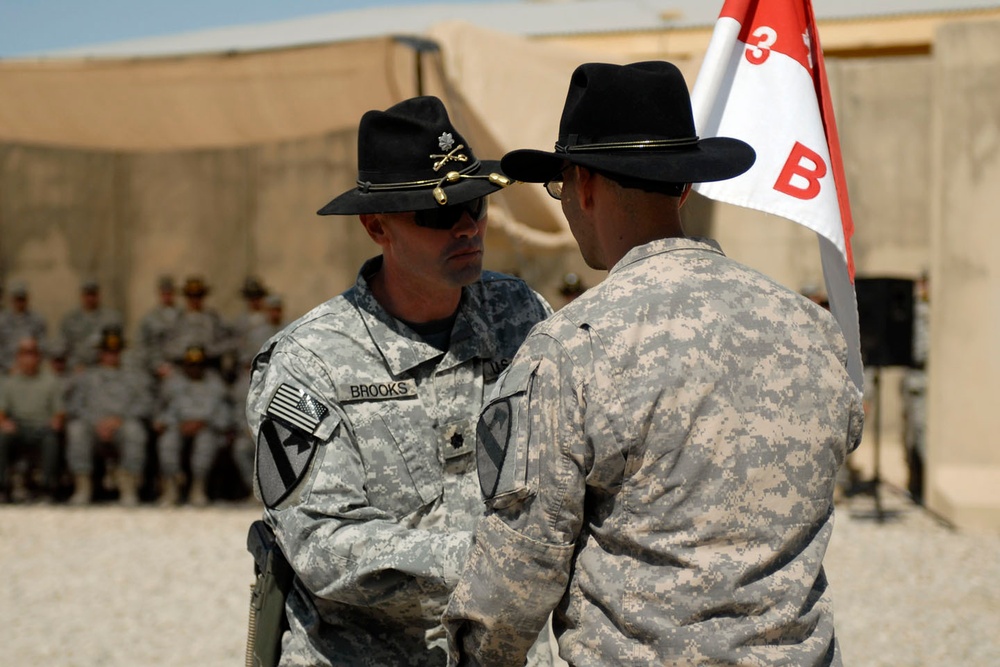 Company change of command brings father and son together in Mosul