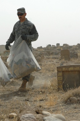 Shrine, Cemetery Cleanup Strengthens U.S., Iraqi Airmen Relations