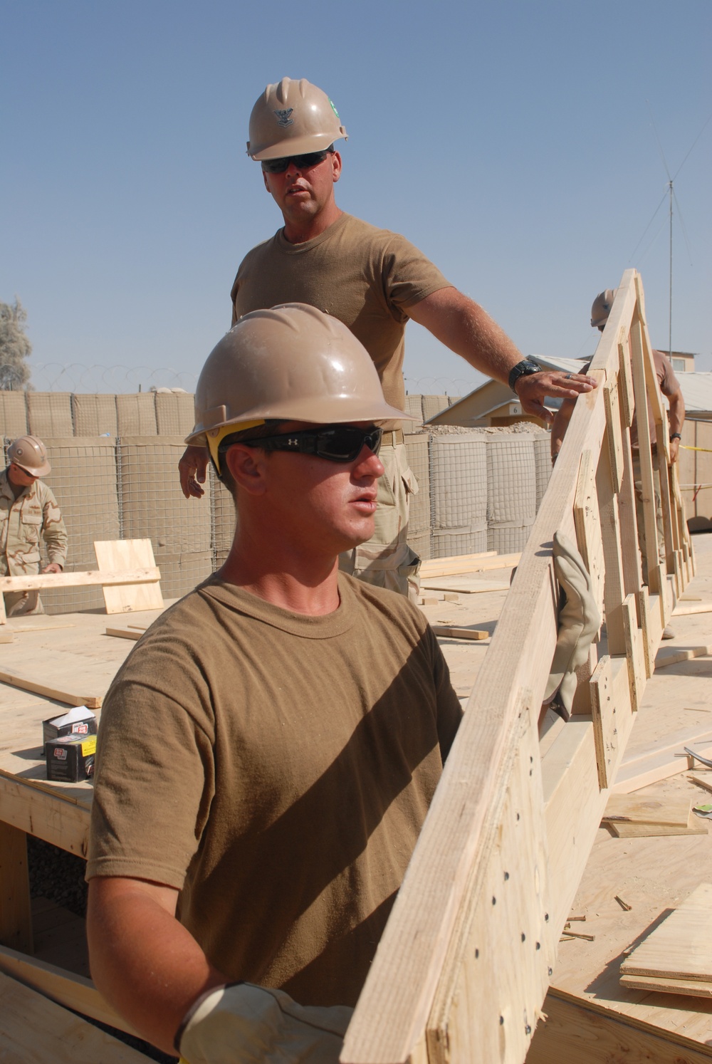 Naval Mobile Construction Battalion 22 working at Kandahar Airfield