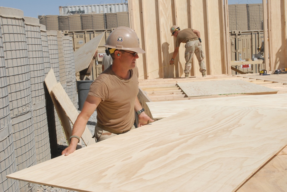 Naval Mobile Construction Battalion 22 working at Kandahar Airfield