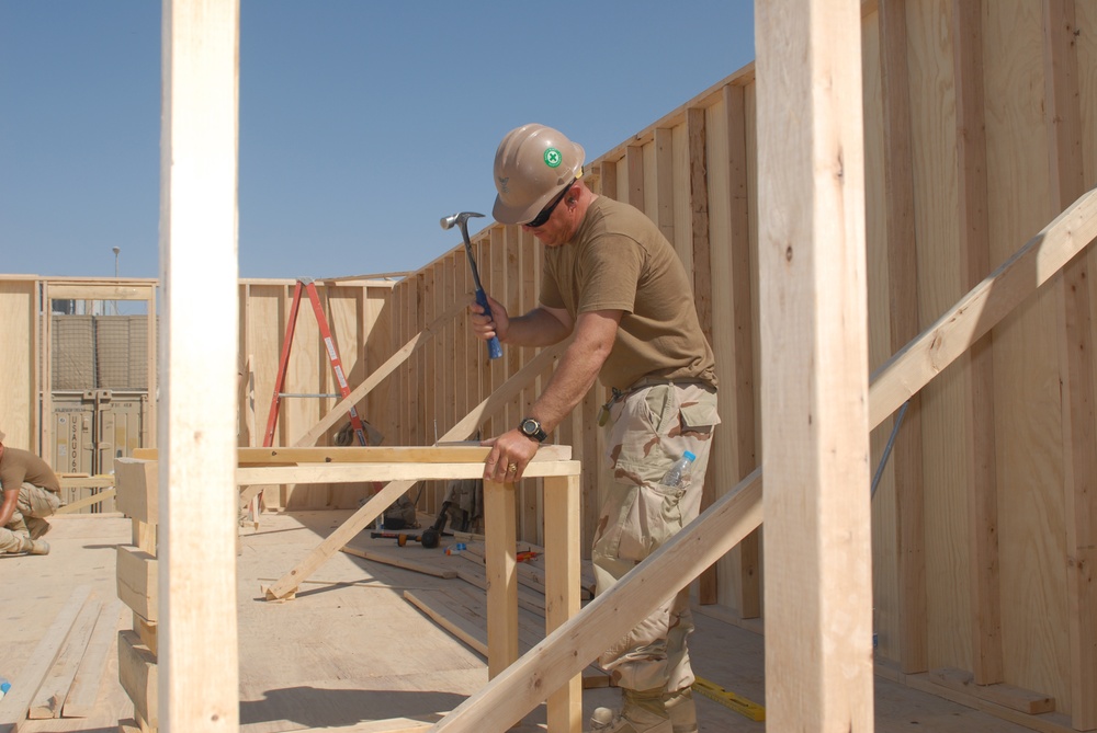 Naval Mobile Construction Battalion 22 working at Kandahar Airfield