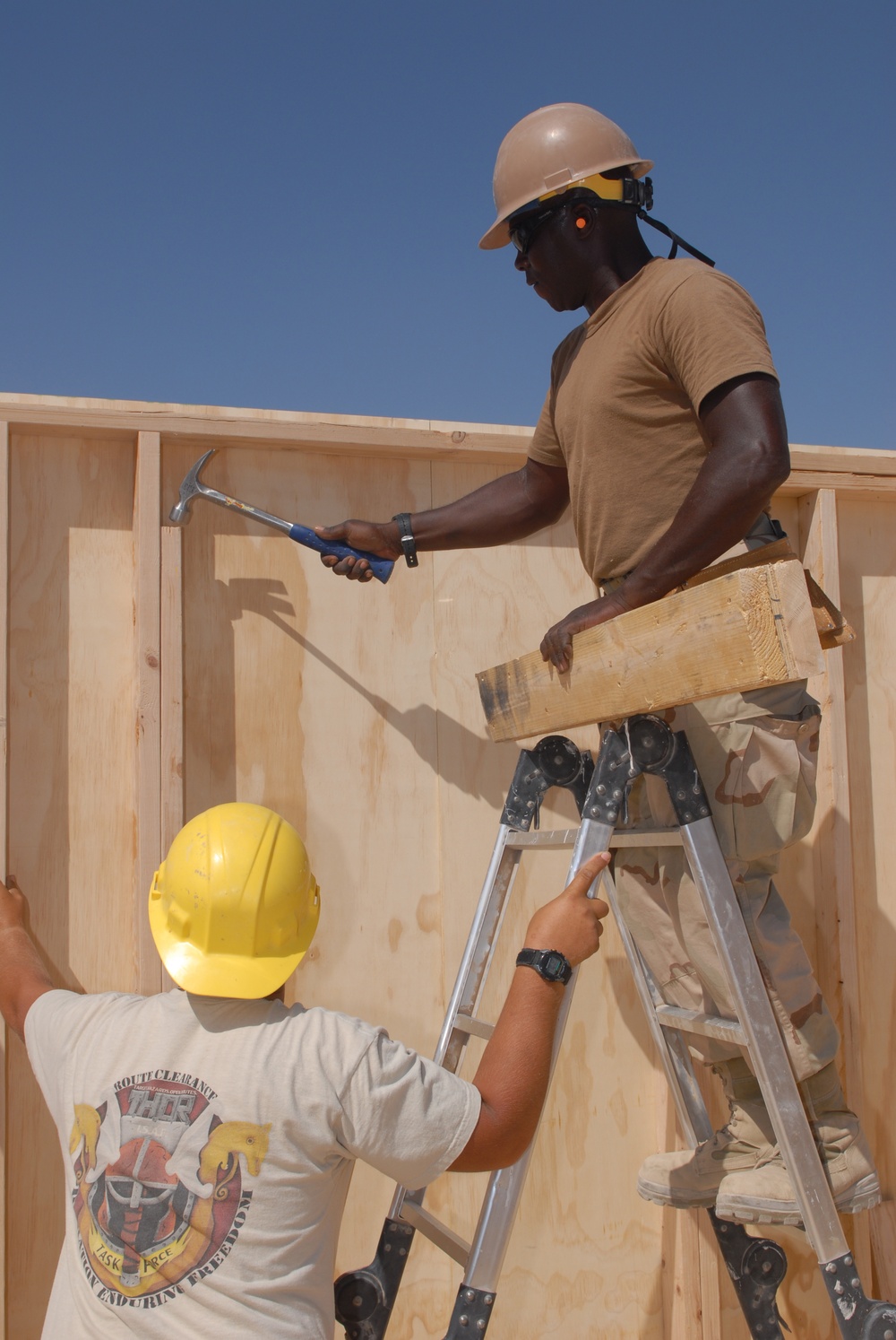 Naval Mobile Construction Battalion 22 working at Kandahar Airfield