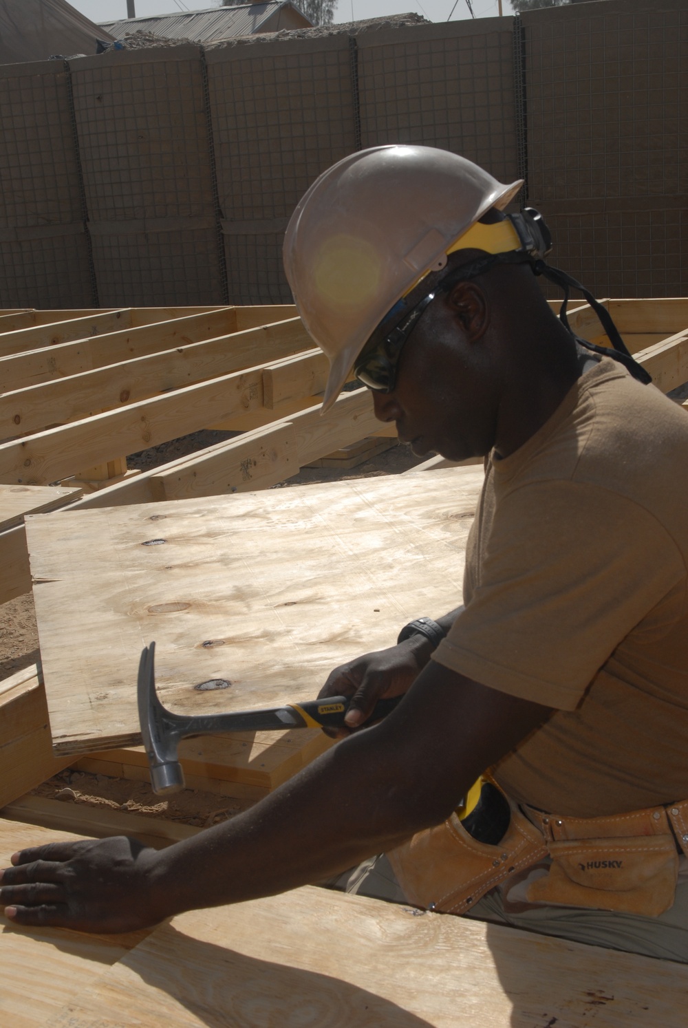 Naval Mobile Construction Battalion 22 working at Kandahar Airfield