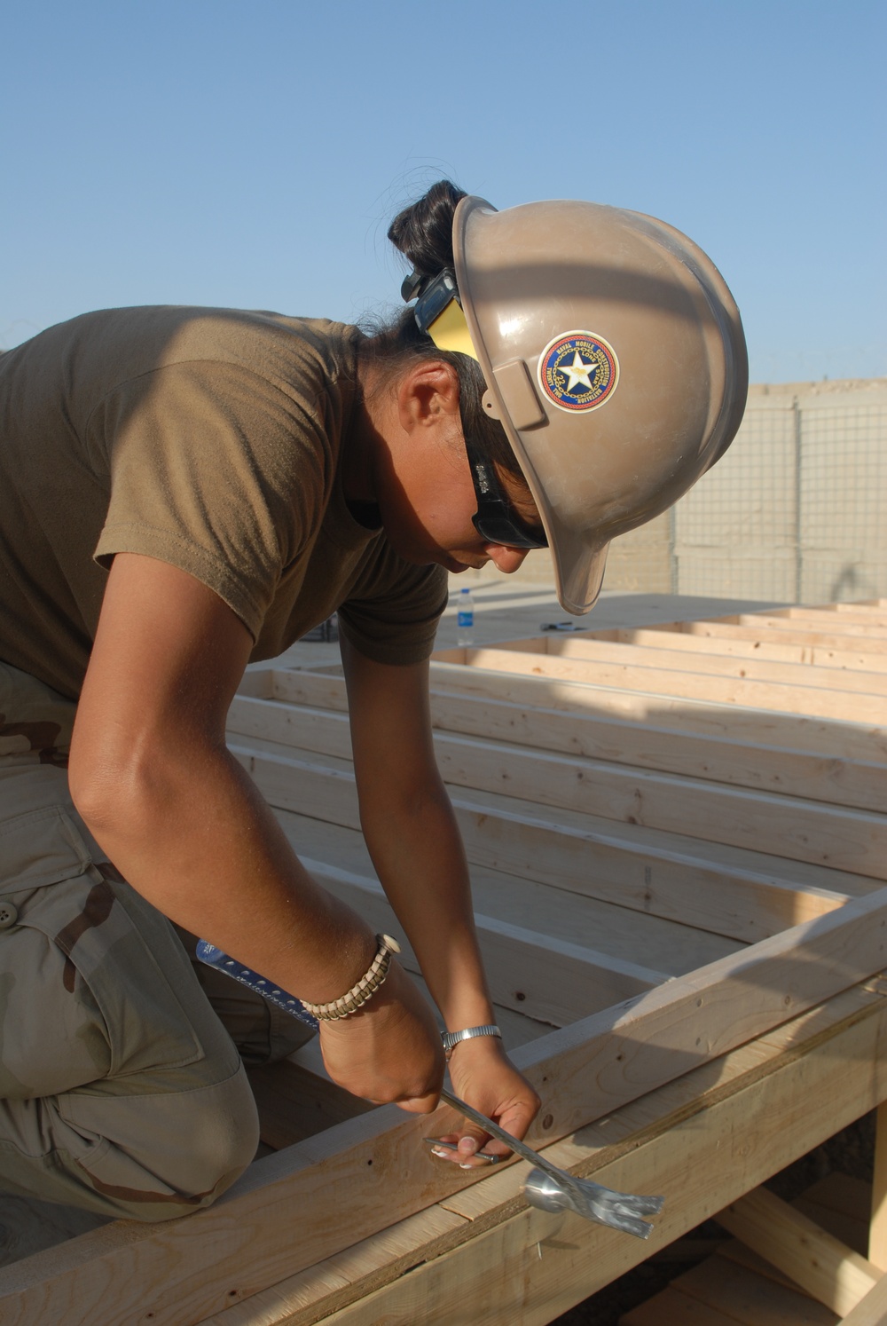 Naval Mobile Construction Battalion 22 working at Kandahar Airfield