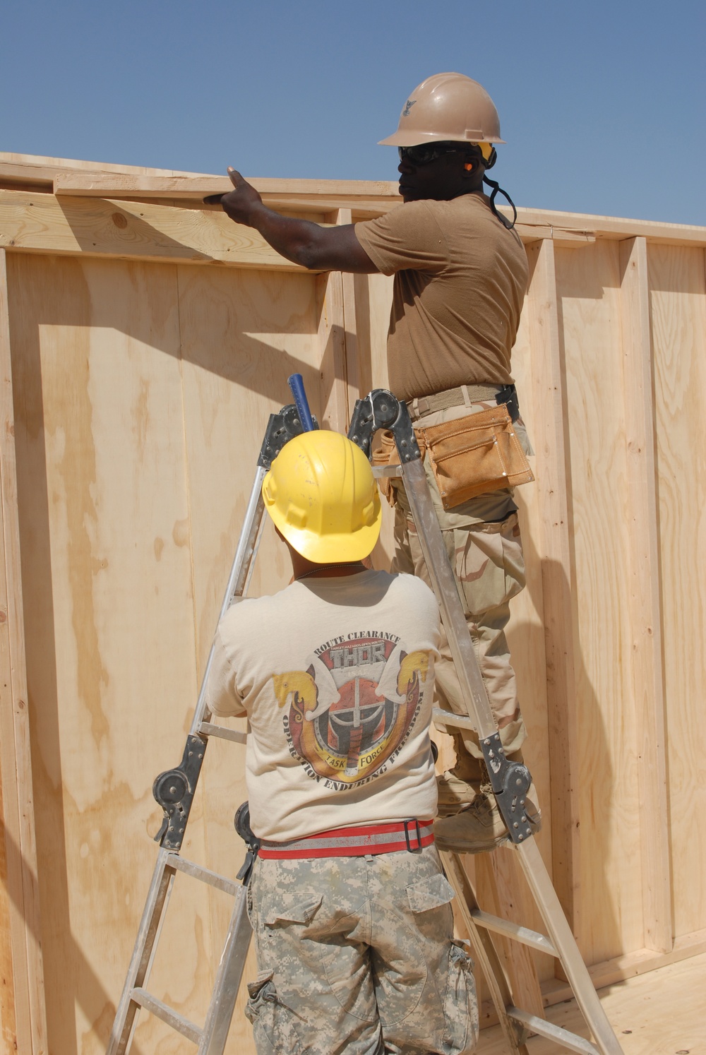 Naval Mobile Construction Battalion 22 working at Kandahar Airfield