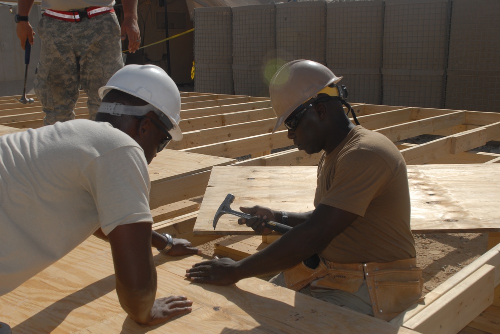 Naval Mobile Construction Battalion 22 working at Kandahar Airfield