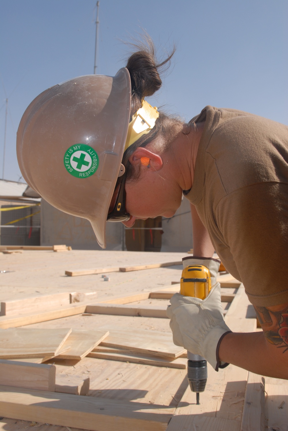 Naval Mobile Construction Battalion 22 working at Kandahar Airfield