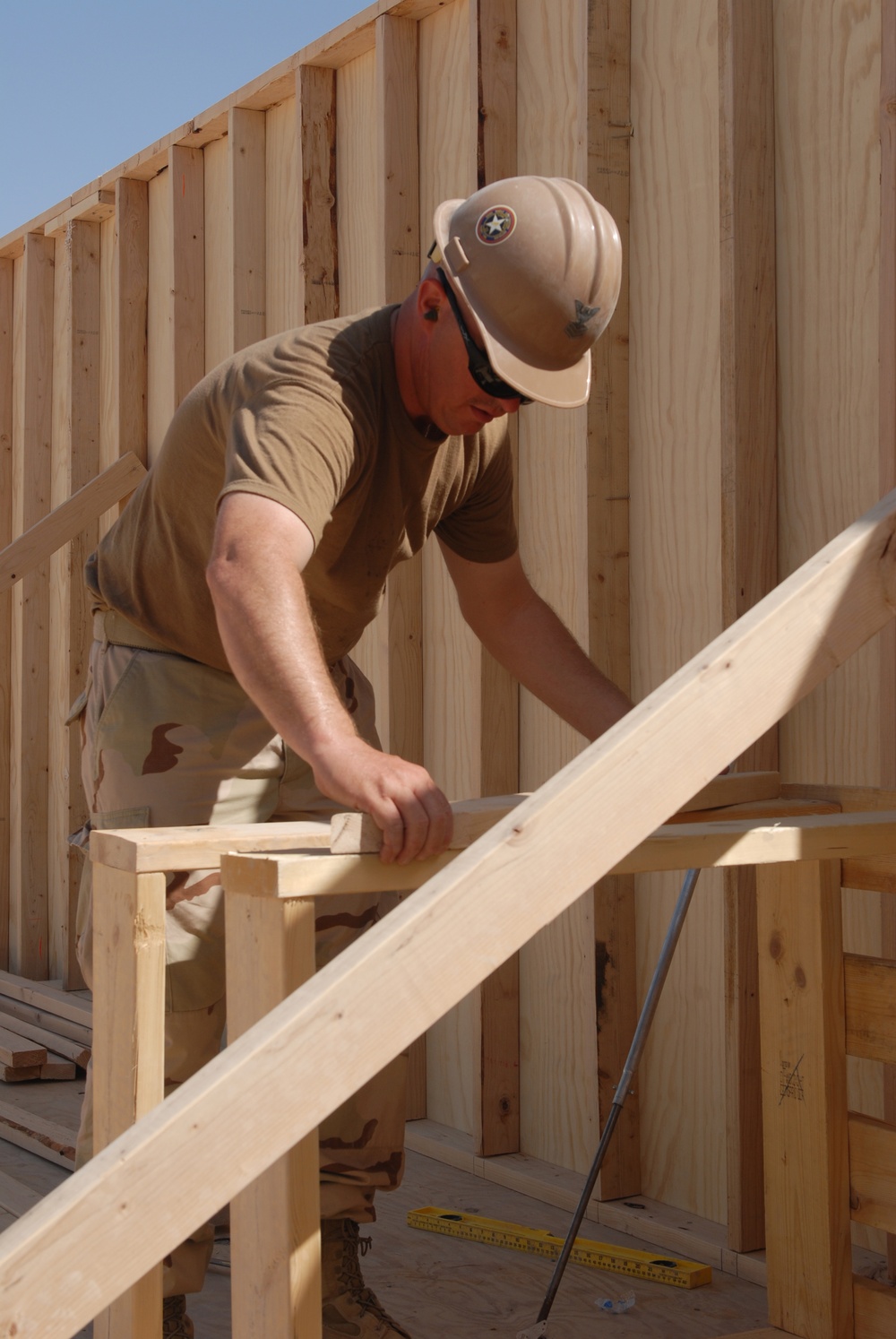 Naval Mobile Construction Battalion 22 working at Kandahar Airfield