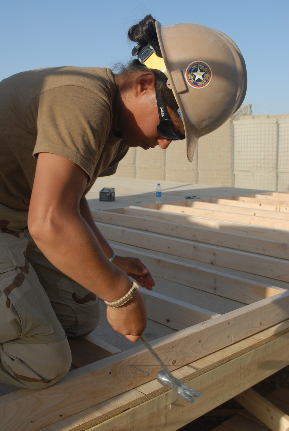 Naval Mobile Construction Battalion 22 working at Kandahar Airfield