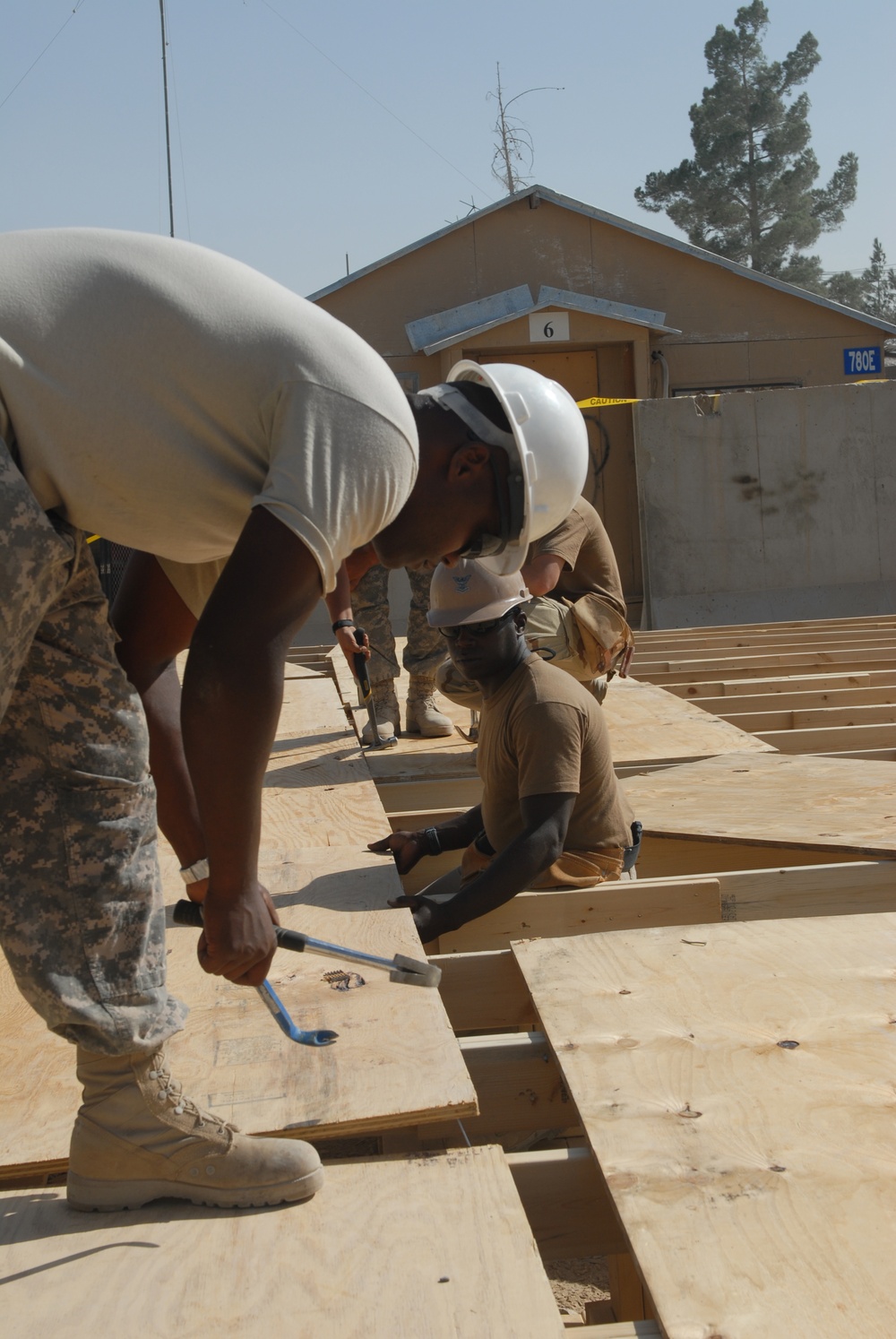 Naval Mobile Construction Battalion 22 working at Kandahar Airfield