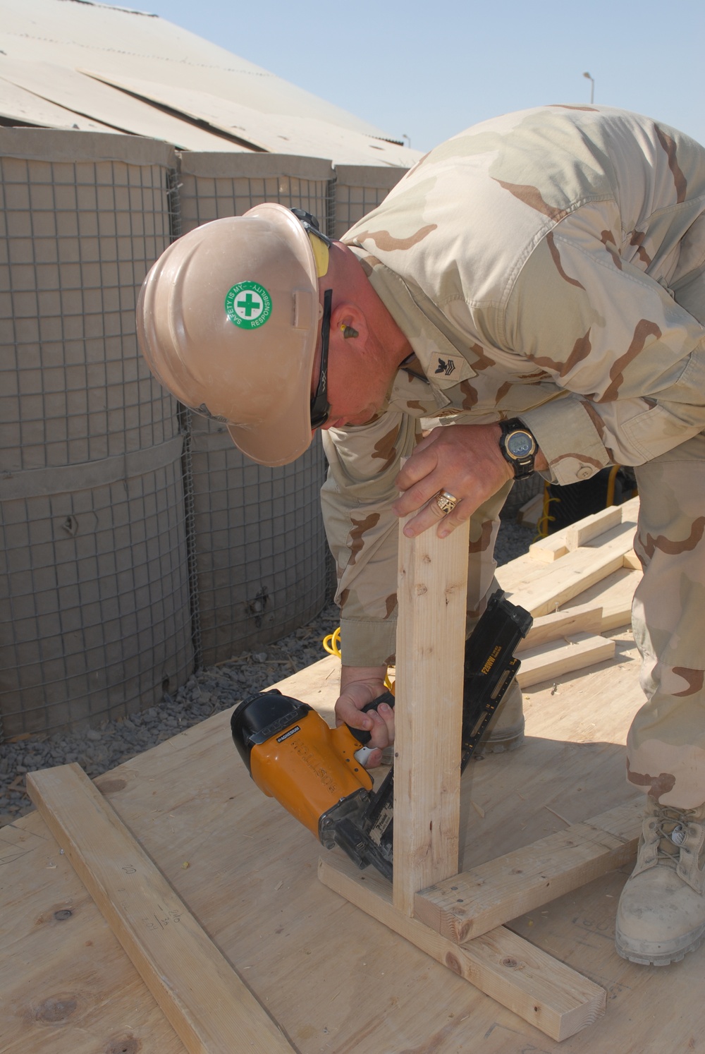 Naval Mobile Construction Battalion 22 working at Kandahar Airfield