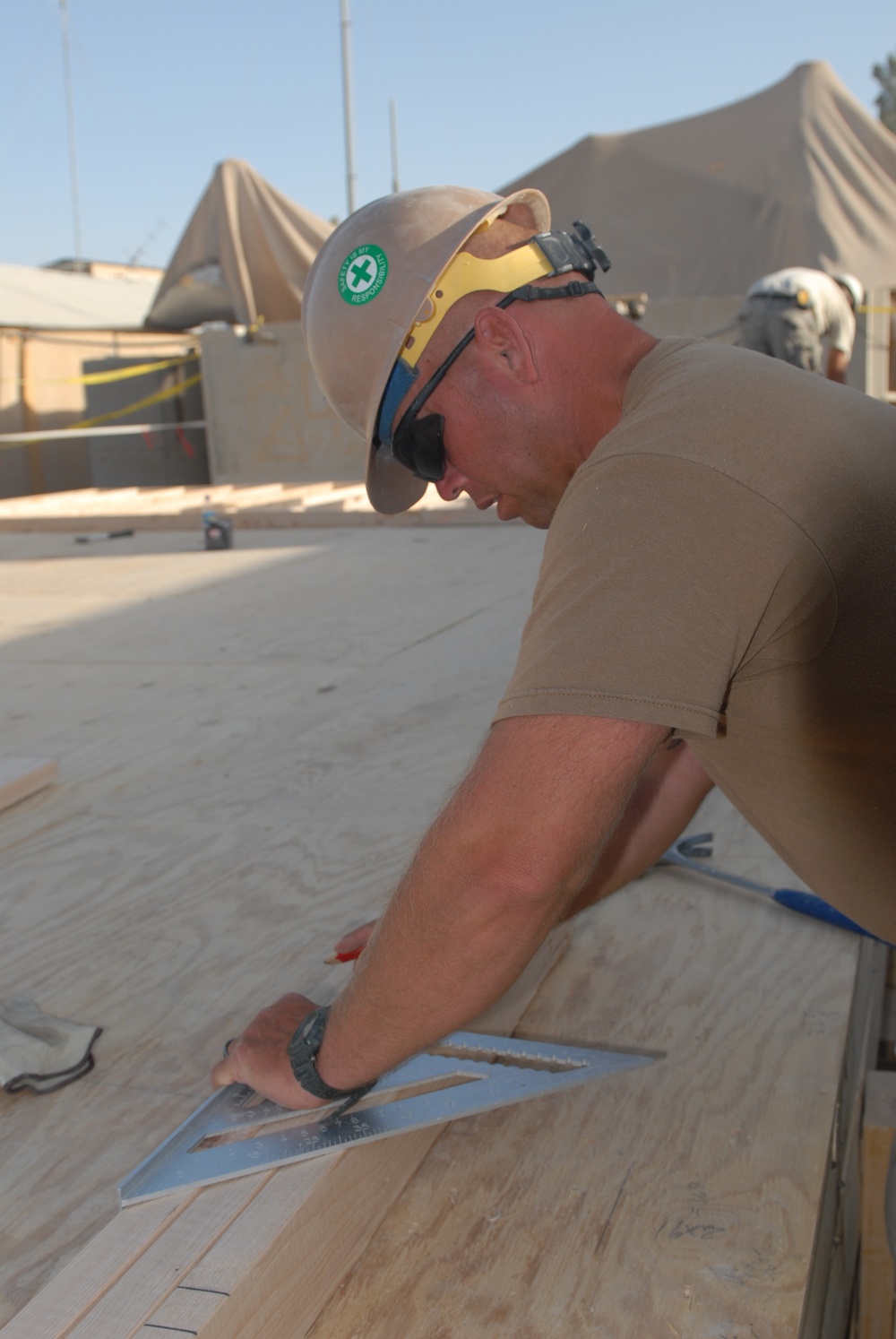 Naval Mobile Construction Battalion 22 working at Kandahar Airfield