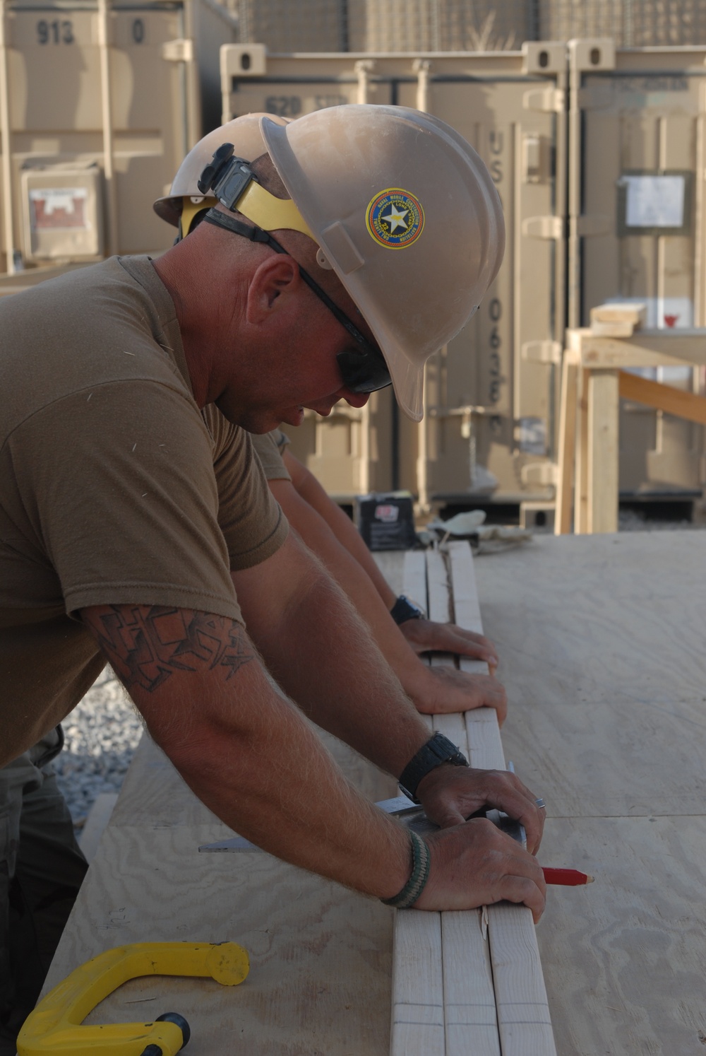 Naval Mobile Construction Battalion 22 working at Kandahar Airfield