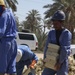 Soldiers check up on the Said Dikil school construction site