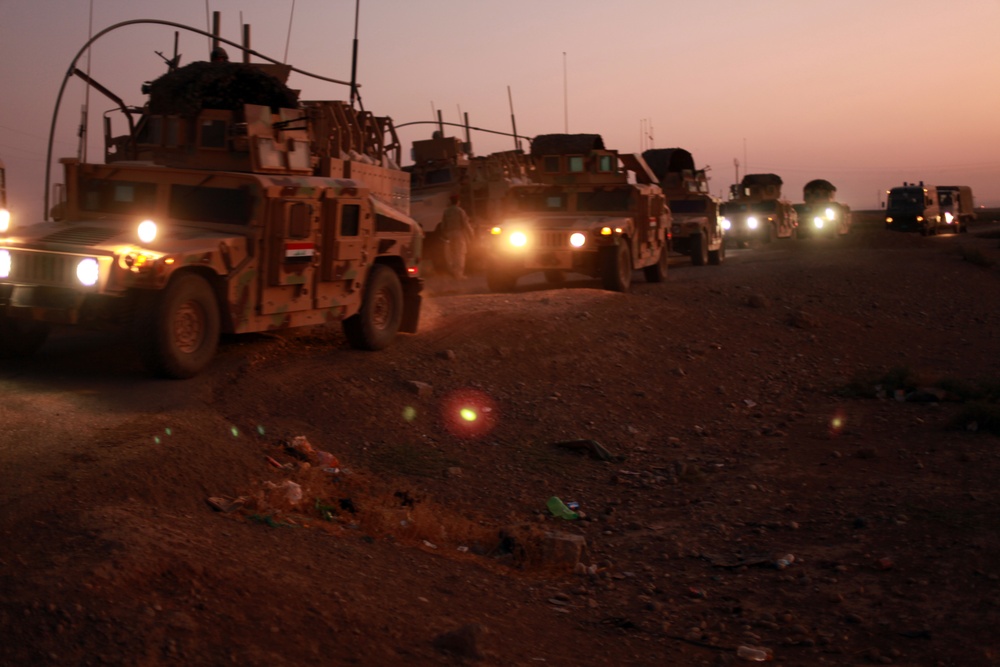U.S., Iraqi Soldiers Conduct Cordon and Search Mission Near Kirkuk