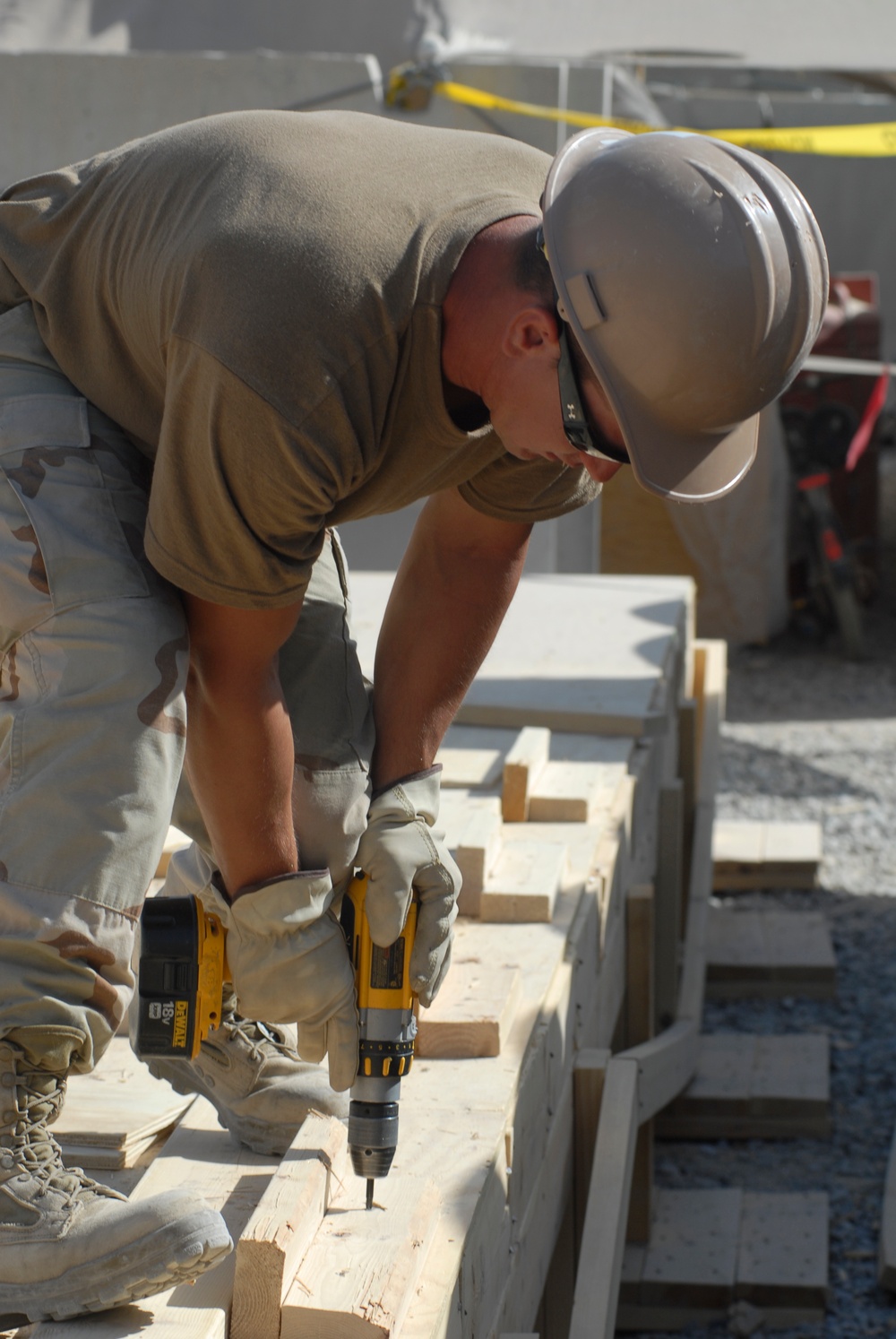 NMCB 22 working at Kandahar Airfield, Afghanistan