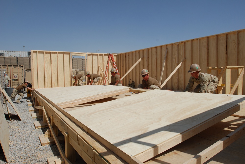 NMCB 22 working at Kandahar Airfield, Afghanistan