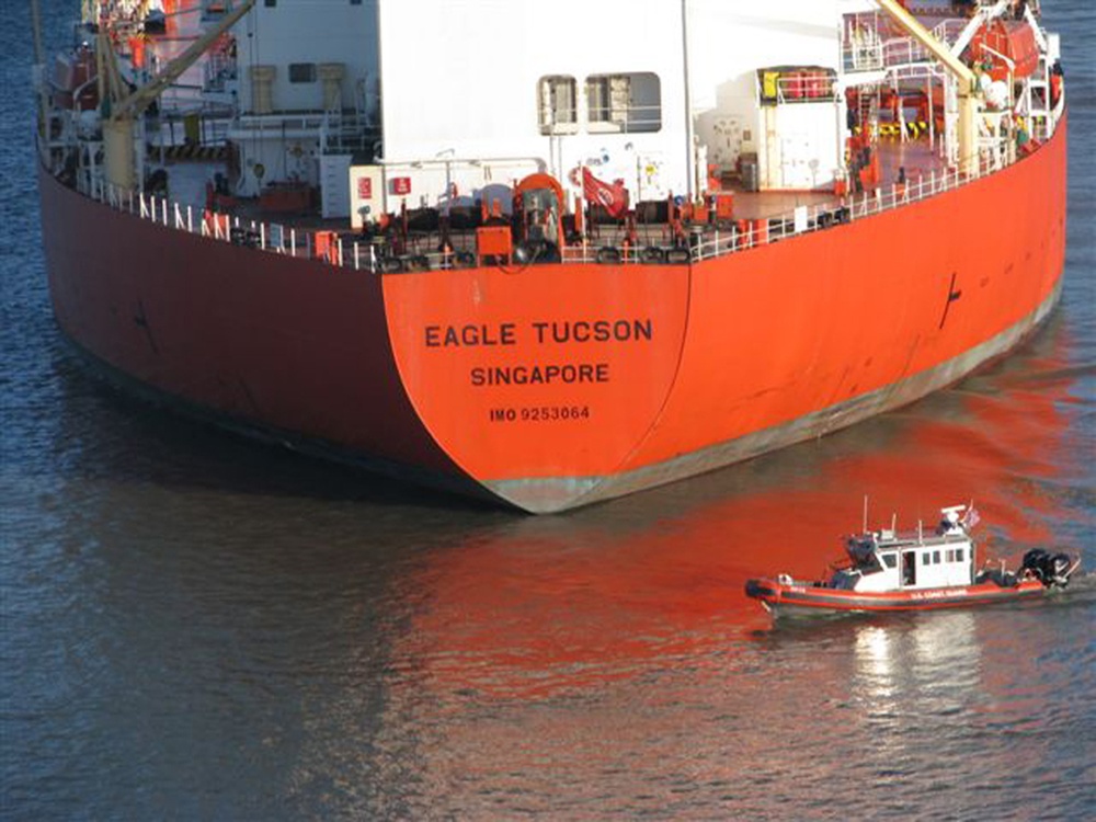 Coast Guard Monitors Grounded Tank Vessel Eagle Tucson