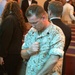 Tears Fall During Memorial Service Held for Fallen Marine