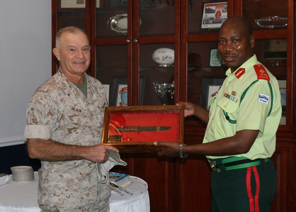 Botswana Defense Force Official Visits North Carolina Marines