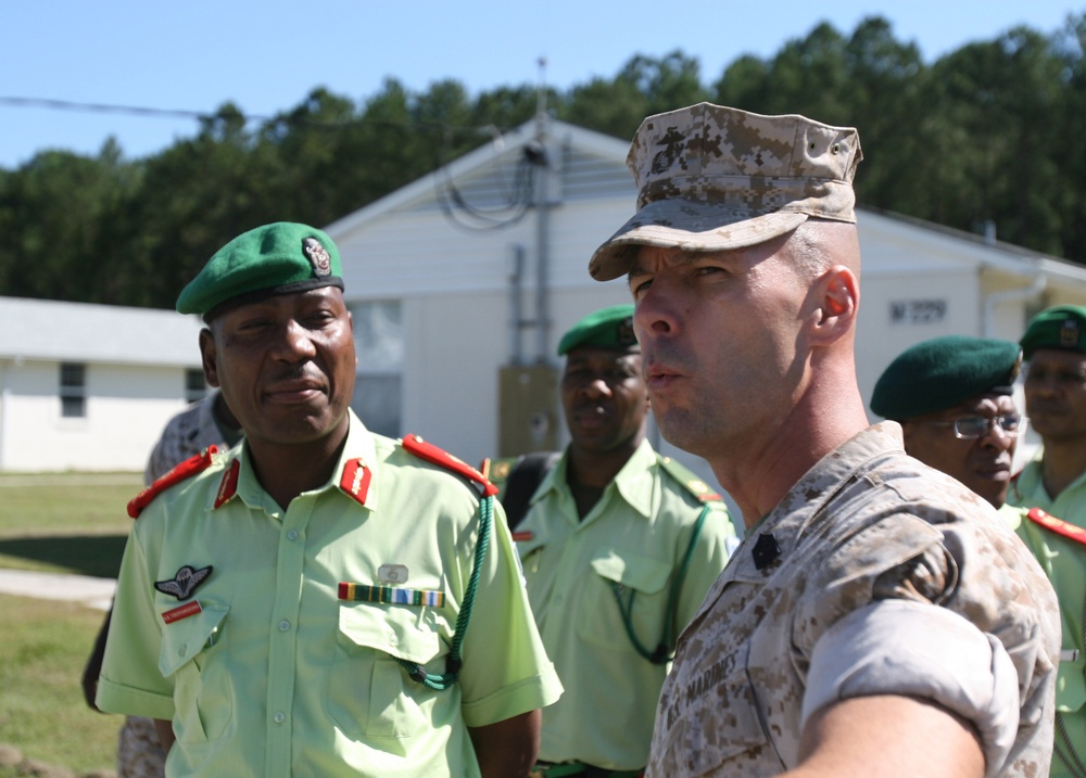 Botswana Defense Force Official Visits North Carolina Marines