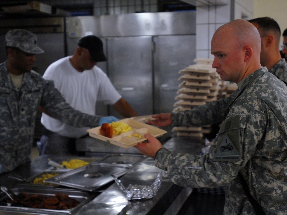 Hot Meals Day or Night Keep Iron Soldiers Rolling