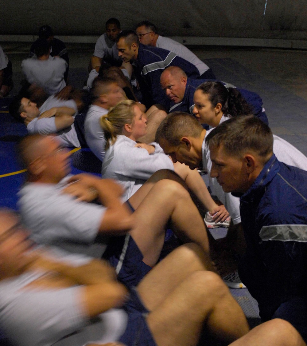 Commander emphasizes physical fitness in combat zone
