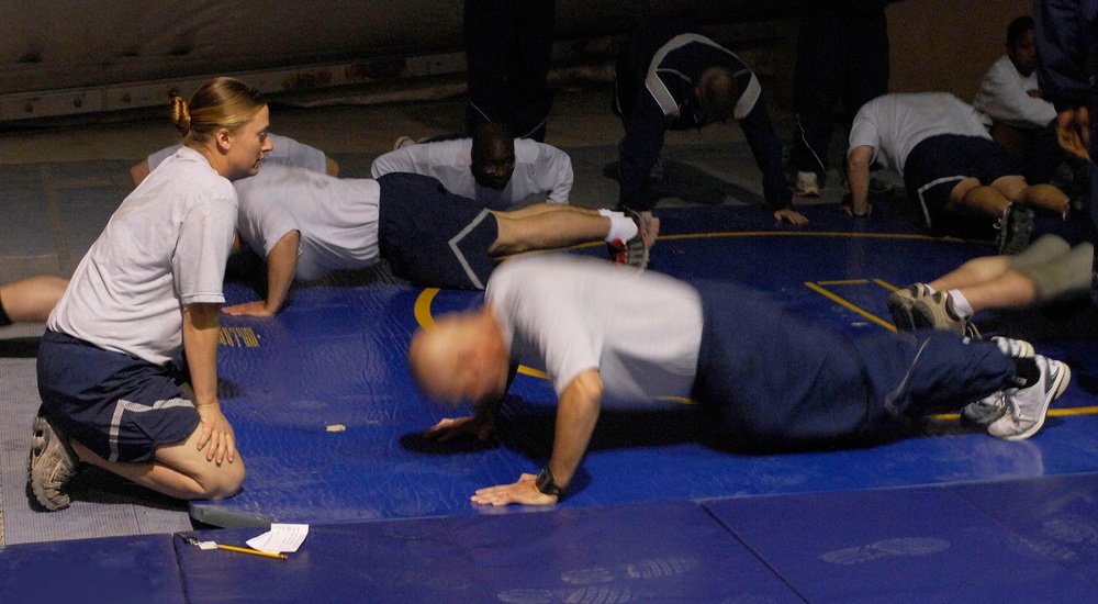 Commander emphasizes physical fitness in combat zone