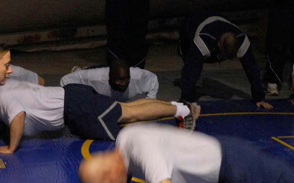 Commander emphasizes physical fitness in combat zone