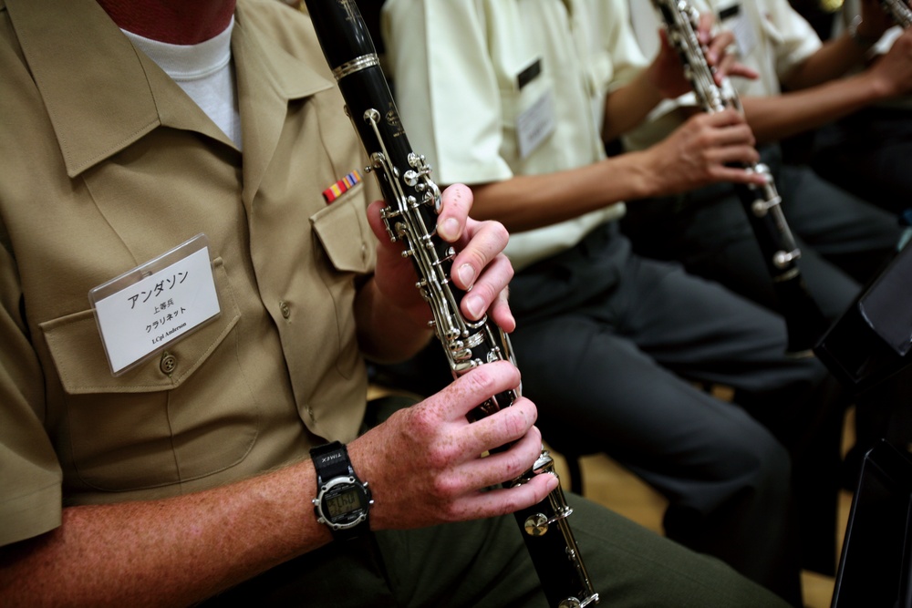 III MEF Band Marines From Okinawa, 1st CBB Rehearse for Annual Concert