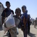 Food bag distribution in Mosul