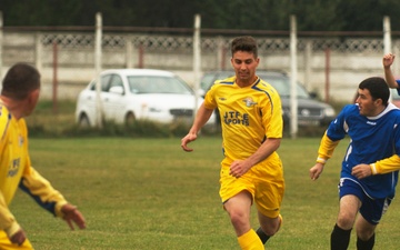 JTF-East soccer team plays nine matches against local teams in Romania