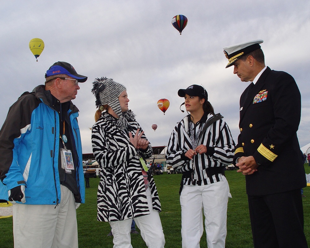 Sailors interact with local community