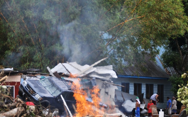 Relief efforts in Pago Pago