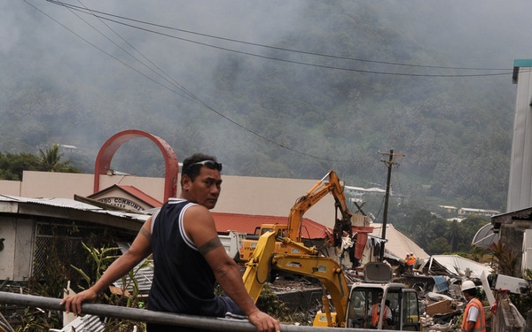Relief efforts in Pago Pago
