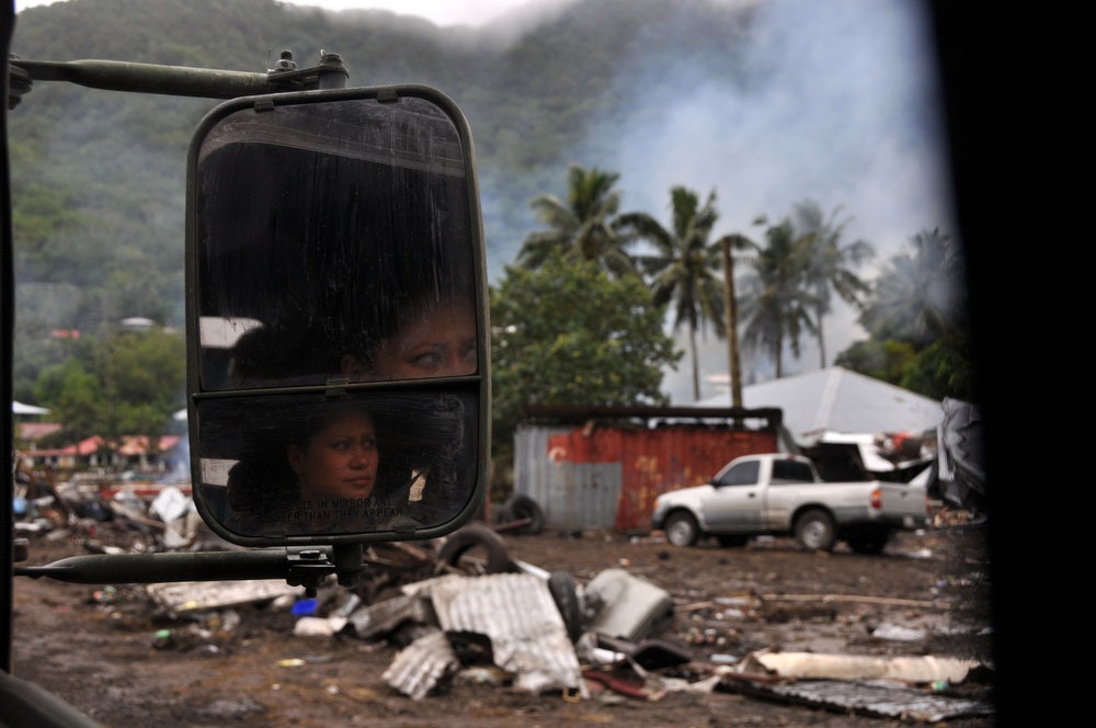 Relief efforts in Pago Pago